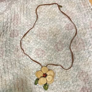 Maria Oiticica  Floral Pendant Necklace
